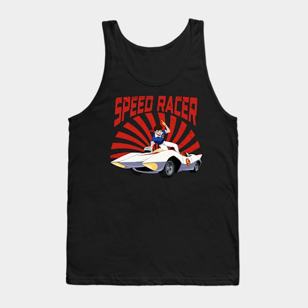 Day Gift Auto Racing Retro Vintage Tank Top by Skye Bahringer